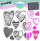 Stampo Clear Clearstamp Set - Hearts