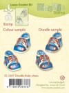 Leane Creatief Clear Stamp - Doodle Baby Shoes