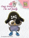 Nellies Choice Clear Stamps - The Owl Family Pirate