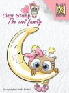 Nellies Choice Clear Stamps - The Owl Family Moon