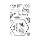 Hero Arts 4"x6" Clear Stamps - Bee & Flowers Wreath
