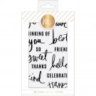 Heidi Swapp Minc Clear Stamps - Sentiments (14 stamps)