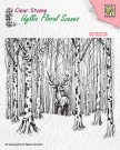 Nellies Choice Clear Stamps - Idyllic Floral Scenes Deer in Forest