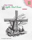 Nellies Choice Clear Stamps - Idyllic Floral Wind Mill