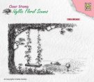 Nellies Choice Clear Stamp - Idyllic Floral Tree With Swing