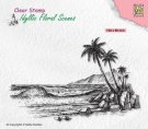 Nellies Choice Clear Stamps - Idyllic Floral Tropical Coast