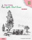 Nellies Choice Clear Stamps - Idyllic Floral - Meadow with Cart