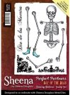 Sheena Douglass Perfect Partners Day of the Dead A6 Unmounted Rubber Stamp - Dancing Skeleton