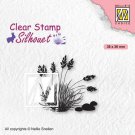 Nellies Choice Clear Stamps - Silhouette Blooming Grass #4