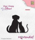 Nellies Choice Clear Stamps - Silhouette Pets Friends