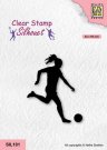 Nellies Choice Clear Stamps - Silhouette Sport Woman Soccer