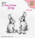 Nellies Choice Clearstamp - Spring Two Hares