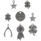 Tim Holtz Idea-Ology Metal Adornments - Lucky (8 pack)