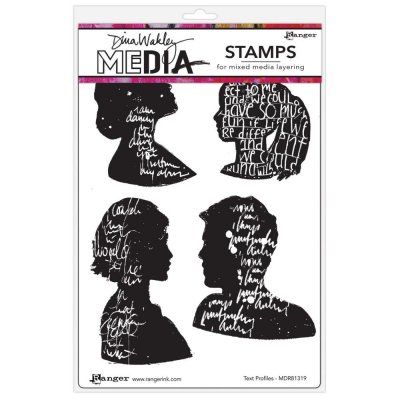 Ranger Dina Wakley MEdia Stamps - Text Profiles